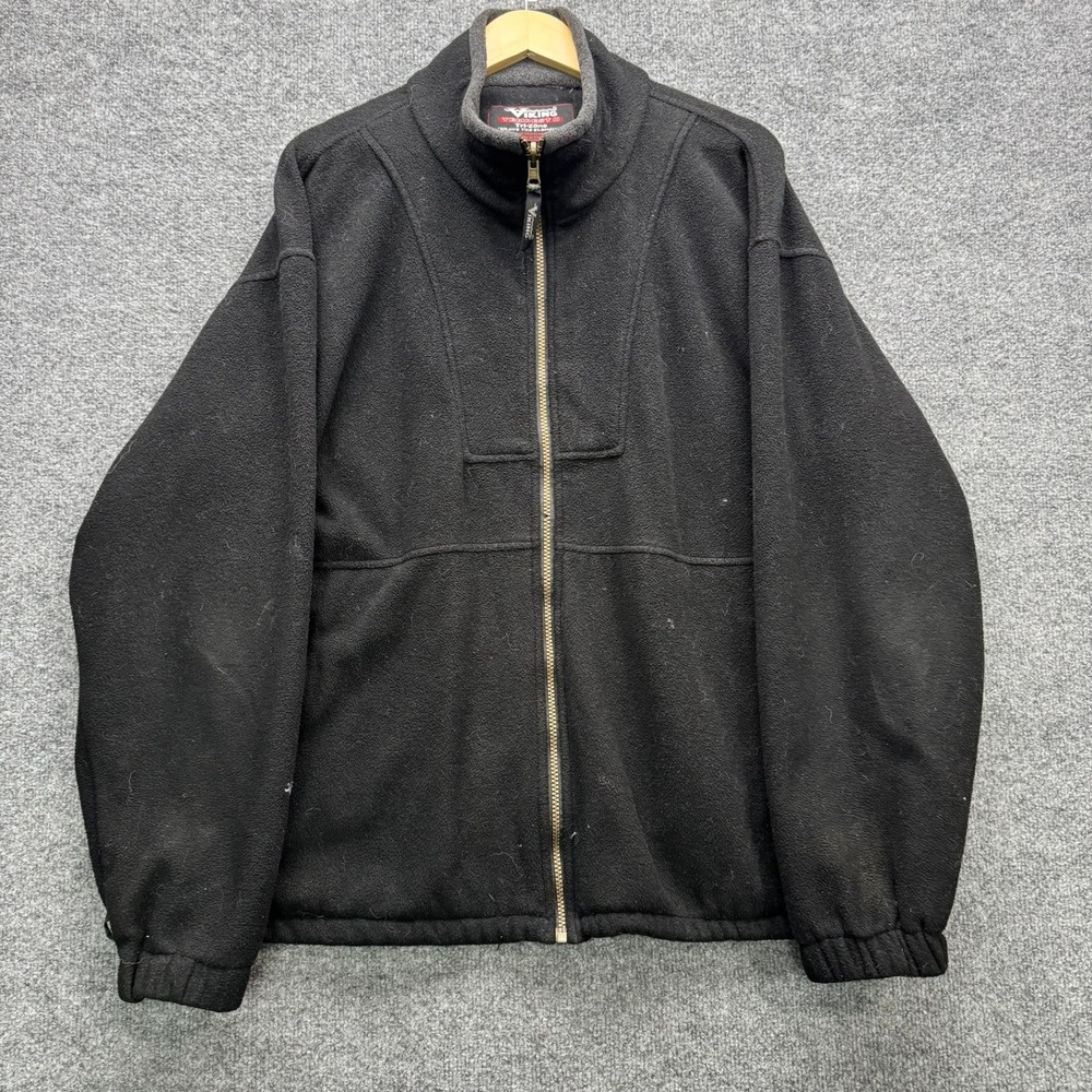 Viking Tempest II Fleece Jacket Men's 2XL Black Full Zip Tri-Zone Outdoor Work